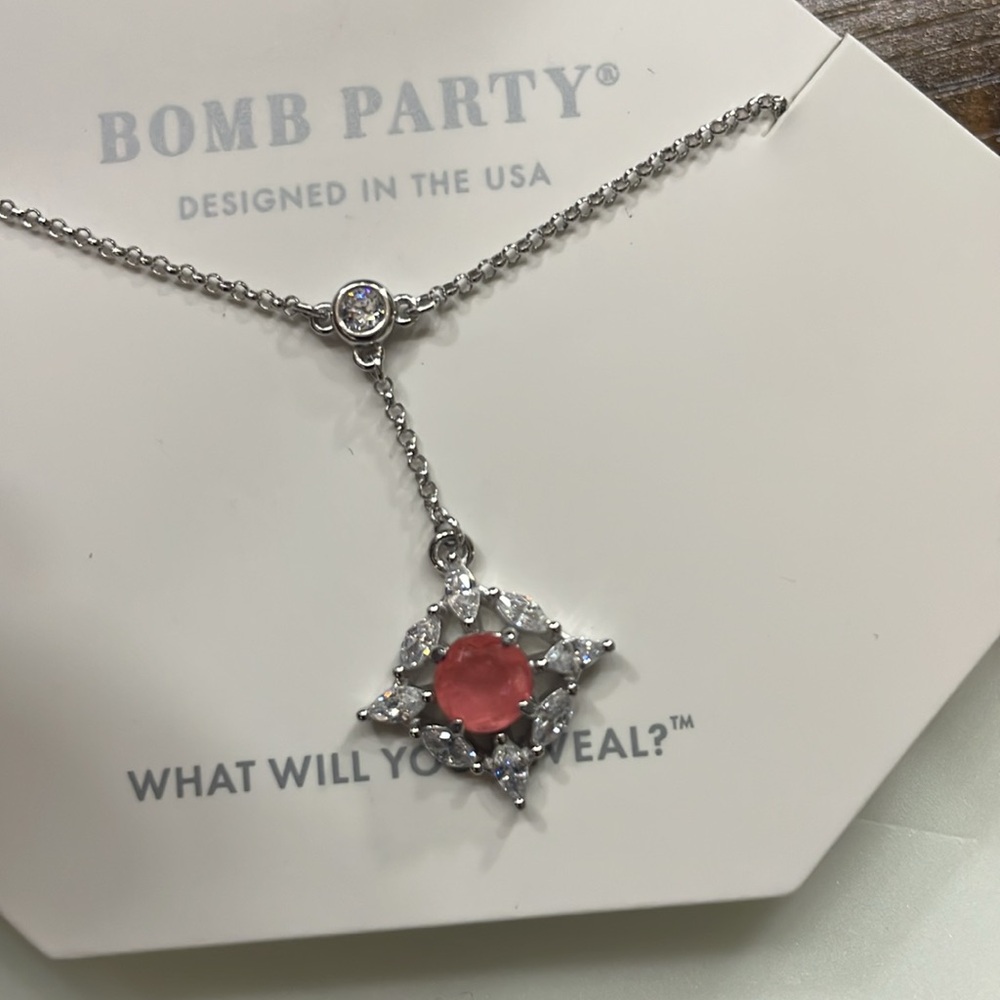 BP The sterling club lab created watermelon calcite fused w/genuine quartz